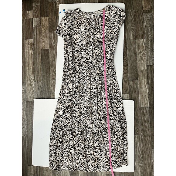 A New Day Women’s tiered dress Size XL Long Sleeve Animal Print Round Neck Rayon - Picture 4 of 14